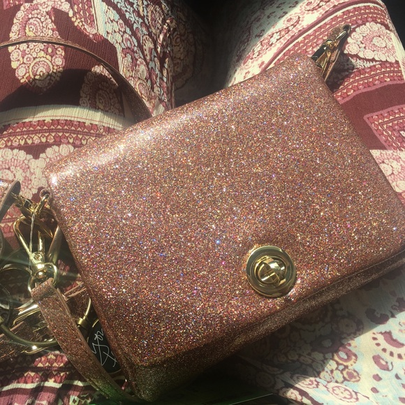 NEW•Shimmer & Shine Rose' Rose Gold Clutch/Crossbody• - Picture 7 of 14